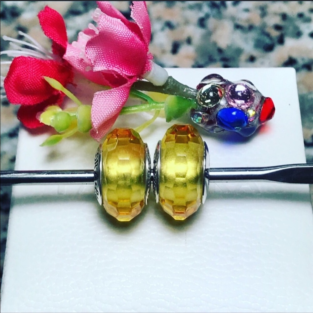 Pandora charms yellow shimmer.